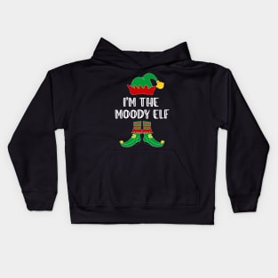 I'm The Moody Elf Matching Family Group Christmas Kids Hoodie